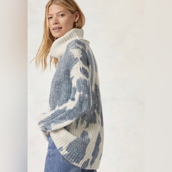 Anthropologie Pilcro Spotted Turtleneck Sweater Size S. B21 - Picture 3 of 8